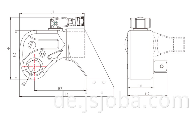 Square Drive Hydraulikdrehmomentschlüssel von Joba MXTD-Serie